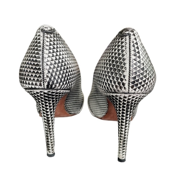 PROENZA Schouler Monochrome Leather Black White Pumps 38.5 - Picture 5 of 9